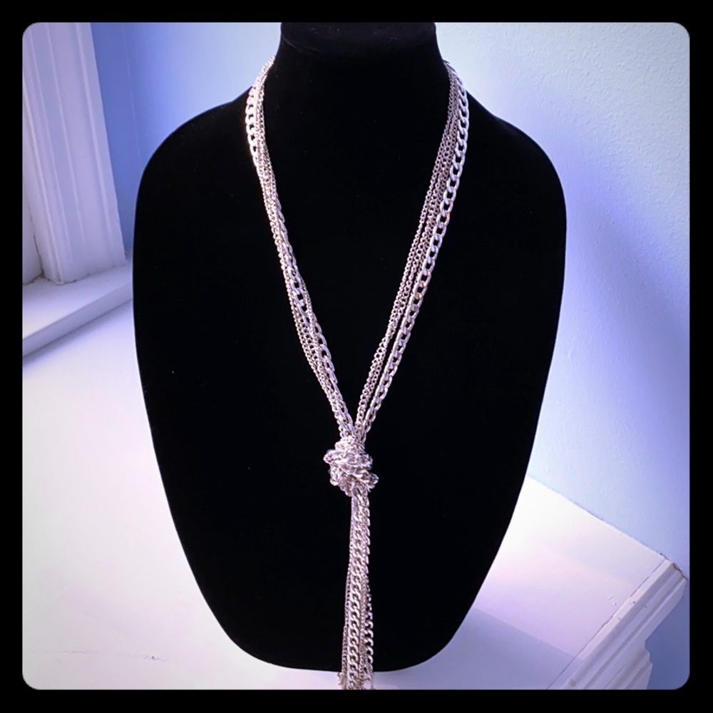 Charming Charlie Silver Statement Necklace